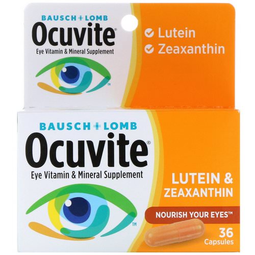 Bausch & Lomb, Ocuvite, Lutein & Zeaxanthin, 36 Capsules Review
