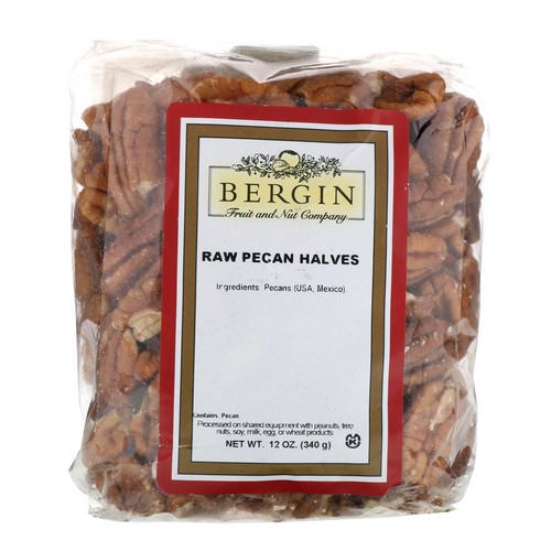 Bergin Fruit and Nut Company, Pecan Halves, Raw, 12 oz (340 g) Review