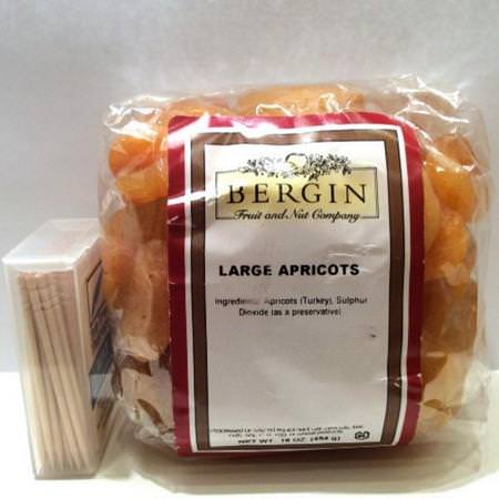 Bergin Fruit and Nut Company, Dried Apricots, Fruit, Vegetable Snacks