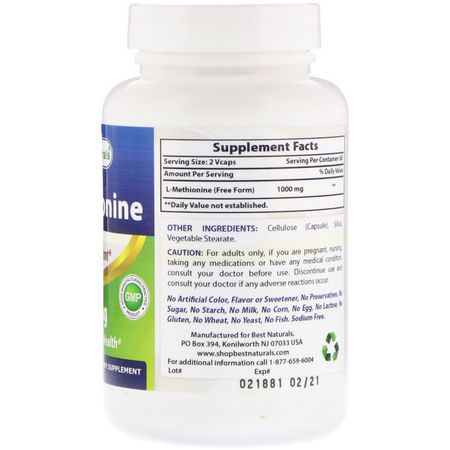 L-Methionine, Amino Acids, Supplements
