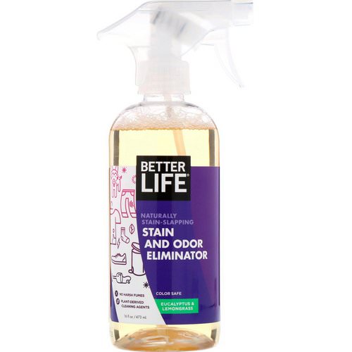 Better Life, Stain and Odor Eliminator, Eucalyptus & Lemongrass, 16 fl oz (473 ml) Review