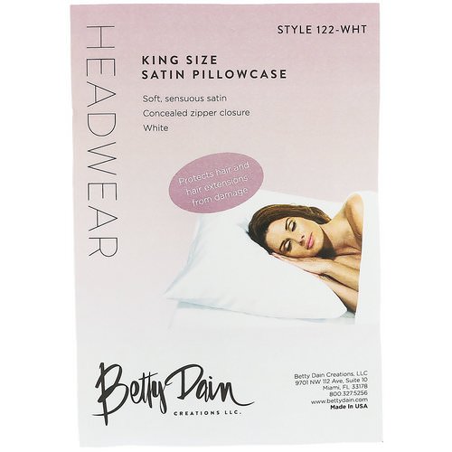 Betty Dain, Headwear, King Size Satin Pillowcase, 1 Pillowcase Review