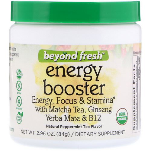 Beyond Fresh, Energy Booster, Energy, Focus & Stamina, Natural Peppermint Tea Flavor, 2.96 oz (84 g) Review