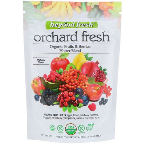 Beyond Fresh, Orchard Fresh, Organic Fruits & Berries Master Blend, Natural Flavor, 6.35 oz (180 g) Review