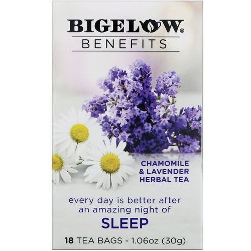 Bigelow, Benefits, Sleep, Chamomile & Lavender Herbal Tea, 18 Tea Bags, 1.06 oz (30 g) Review