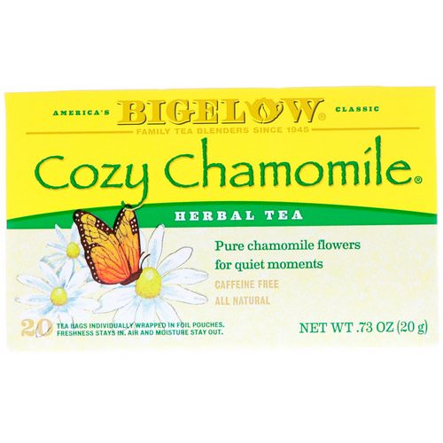 Bigelow, Cozy Chamomile Herb Tea, Caffeine Free, 20 Tea Bags, .73 oz (20 g) Review
