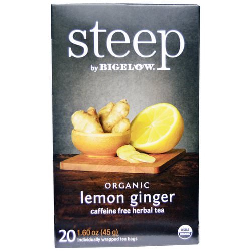 Bigelow, Steep, Organic Lemon Ginger Tea, 20 Tea Bags, 1.60 oz (45 g) Review