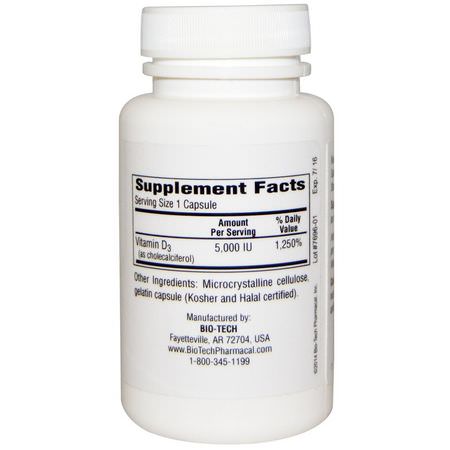 Bio Tech Pharmacal Vitamin D3-5 Cholecalciferol