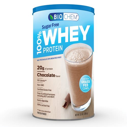 Biochem, 100% Whey Protein, Sugar Free, Chocolate Flavor, 12.5 oz (355 g) Review