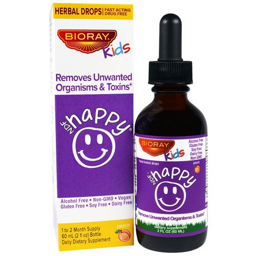 Bioray, NDF Happy, Removes Unwanted Organisms & Toxins, Kids, Peach Flavor, 2 fl oz. (60 ml) Review
