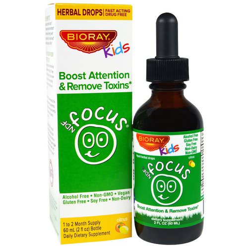 Bioray, NDF Focus, Boost Attention & Remove Toxins, Kids, Citrus Flavor, 2 fl oz. (60 ml) Review