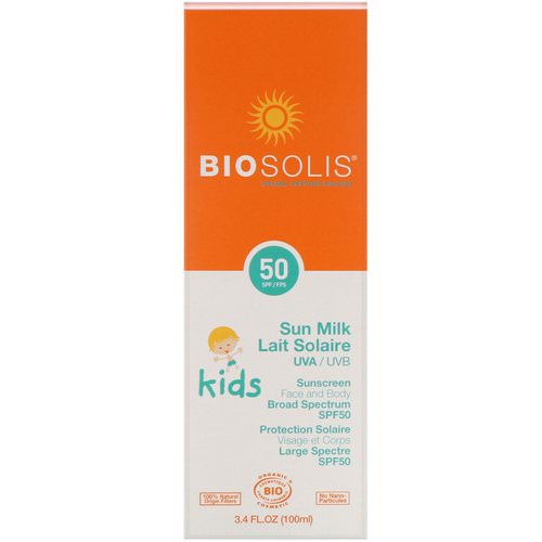 Biosolis, Sun Milk, Kids Sunscreen, SPF 50, 3.4 fl oz (100 ml) Review