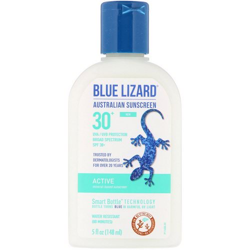 Blue Lizard Australian Sunscreen, Active, Mineral-Based Sunscreen, SPF 30+, 5 fl oz (148 ml) Review