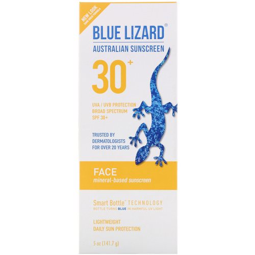 Blue Lizard Australian Sunscreen, Face, Mineral-Based Sunscreen, SPF 30+, 5 oz (141.7 g) Review