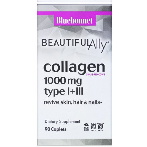 Bluebonnet Nutrition, Beautiful Ally, Collagen Type I+III, 1,000 mg, 90 Caplets Review