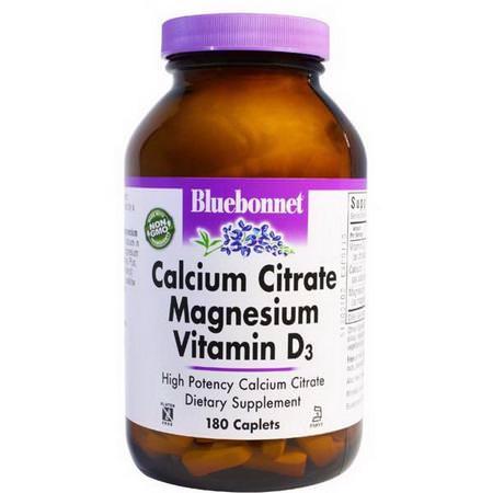 Bluebonnet Nutrition, Calcium Citrate Magnesium Vitamin D3, 180 Caplets Review
