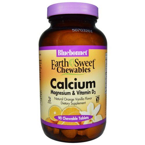 Bluebonnet Nutrition, Calcium, Magnesium & Vitamin D3, Orange Vanilla, 90 Chewable Tablets Review