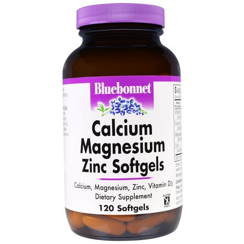 Bluebonnet Nutrition, Calcium Magnesium Zinc, 120 Softgels Review