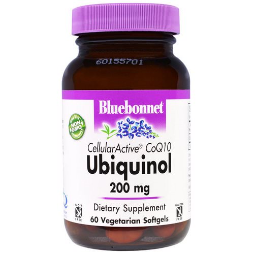 Bluebonnet Nutrition, CellullarActive CoQ10, Ubiquinol, 200 mg, 60 Veggie Softgels Review