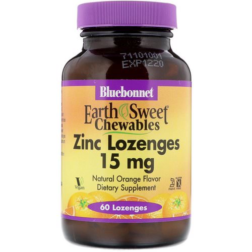 Bluebonnet Nutrition, EarthSweet, Zinc Lozenges, Natural Orange Flavor, 15 mg, 60 Lozenges Review
