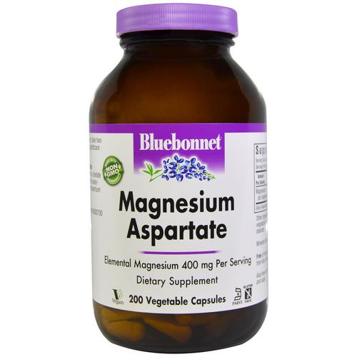 Bluebonnet Nutrition, Magnesium Aspartate, 200 Veggie Caps Review