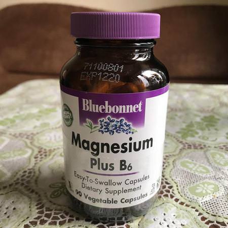 Bluebonnet Nutrition, Magnesium Plus B6, 90 Vegetable Capsules Review