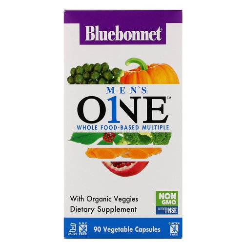 Bluebonnet Nutrition, Men's ONE, Whole Food-Based Multiple, 90 Vegetable Capsules Review