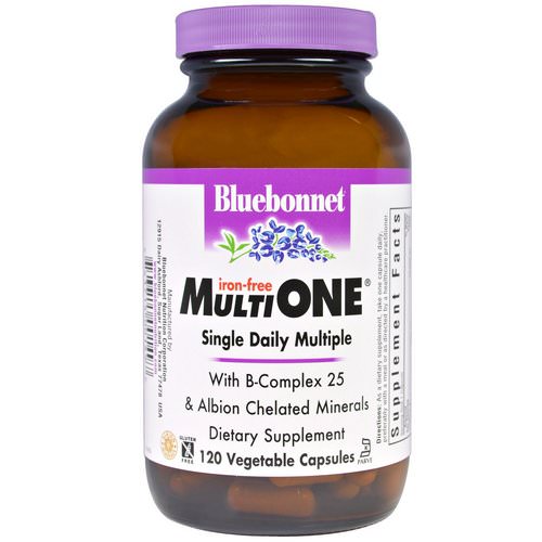 Bluebonnet Nutrition, Multi One, Single Daily Multiple, Iron-Free, 120 Veggie Caps Review