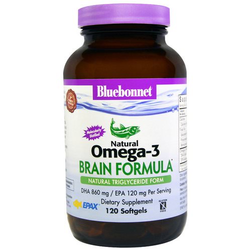 Bluebonnet Nutrition, Natural Omega-3, Brain Formula, 120 Softgels Review