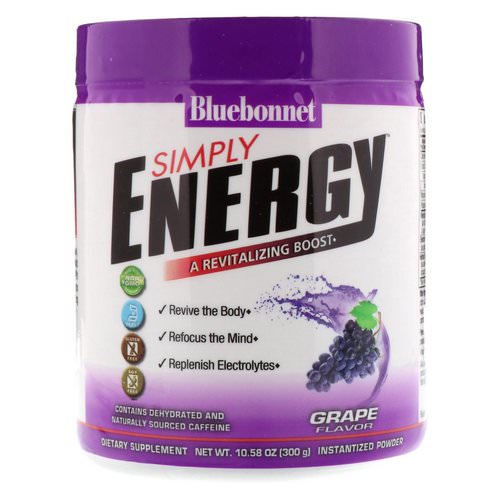 Bluebonnet Nutrition, Simply Energy, Grape Flavor, 10.58 oz (300 g) Review