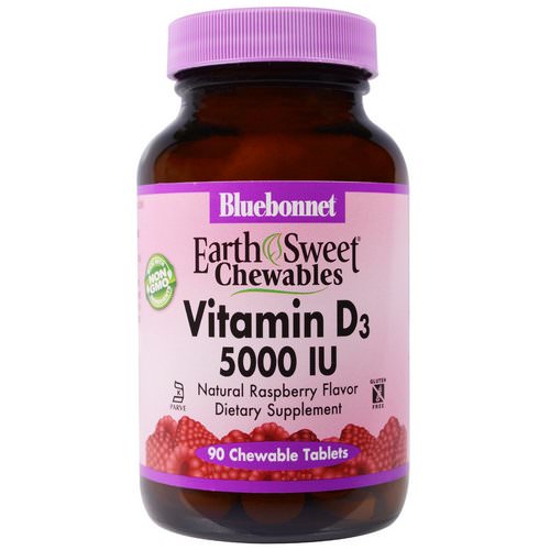 Bluebonnet Nutrition, Vitamin D3, 5,000 IU, 90 Chewable Tablets Review