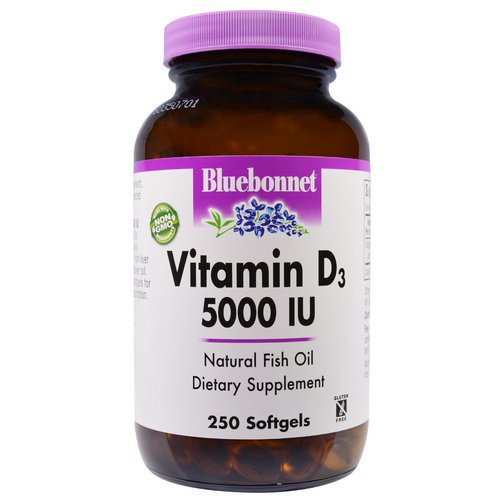 Bluebonnet Nutrition, Vitamin D3, 5000 IU, 250 Softgels Review