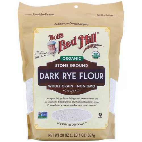 Bob's Red Mill, Organic Dark Rye Flour, Whole Grain, 20 oz (567 g) Review