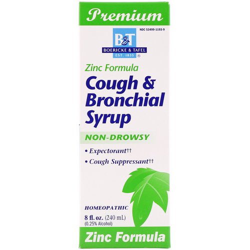 Boericke & Tafel, Cough & Bronchial Syrup, with Zinc, 8 fl oz Review