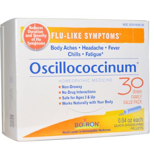 Boiron, Oscillococcinum, Flu-Like Symptoms, 30 Doses, 0.04 oz Each Review