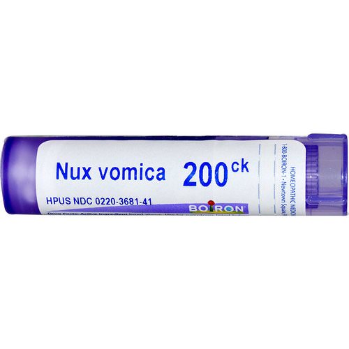 Boiron, Single Remedies, Nux Vomica, 200CK, Approx 80 Pellets Review