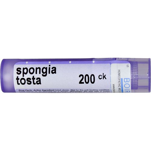Boiron, Single Remedies, Spongia Tosta, 200CK, Approx 80 Pellets Review