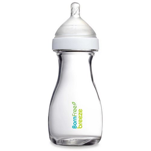 Born Free, Breeze, Baby Bottle, Glass, 1m+, Medium Flow, 1 Bottle, 9 oz (266 ml) Review