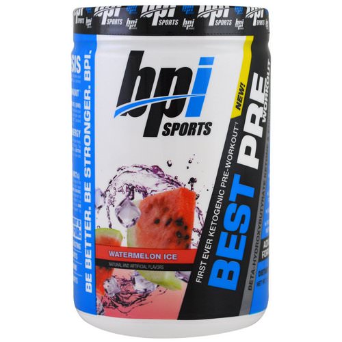 BPI Sports, Best Pre Workout, Beta-Hydroxybutyrate Ketone & Energy Formula, Watermelon Ice, 11.11 oz (315 g) Review