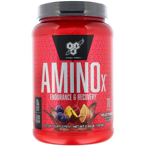 BSN, Amino-X, Endurance & Recovery, Fruit Punch, 2.23 lb (1.01 kg) Review