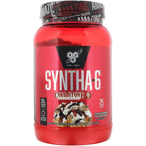 BSN, Syntha-6, Cold Stone Creamery, Cookie Doughn't You Want Some, 2.59 lb (1.17 kg) Review