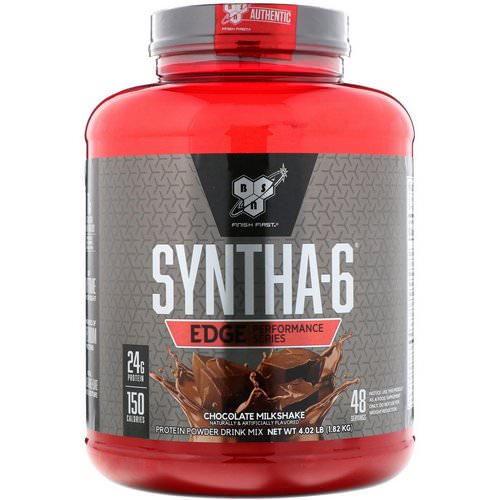 BSN, Syntha-6 Edge, Protein Powder Drink Mix, Chocolate Milkshake, 4.02 lb (1.82 kg) Review