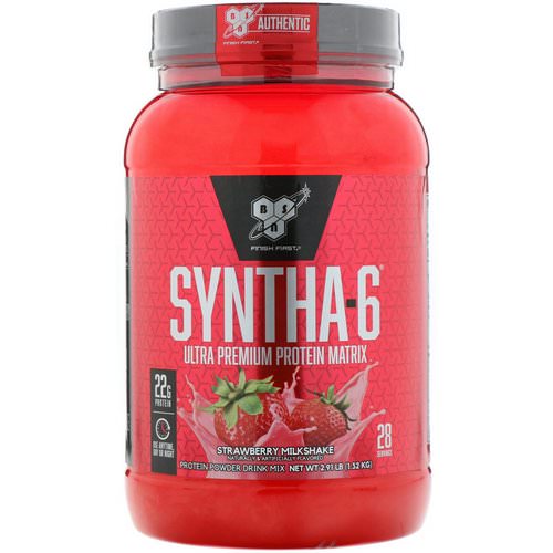 BSN, Syntha-6, Ultra Premium Protein Matrix, Strawberry Milkshake, 2.91 lbs (1.32 kg) Review