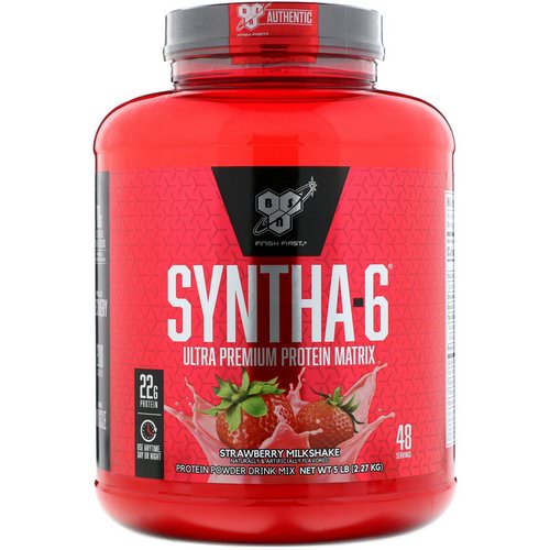 BSN, Syntha-6, Ultra Premium Protein Matrix, Strawberry Milkshake, 5.0 lbs (2.27 kg) Review