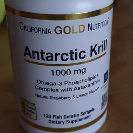California Gold Nutrition, Antarctic Krill Oil, Natural Strawberry & Lemon Flavor, 1000 mg, 120 Fish Gelatin Softgels Review