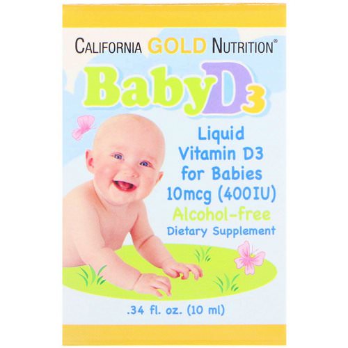 California Gold Nutrition, Baby Vitamin D3 Drops, 400 IU, .34 fl oz (10 ml) Review