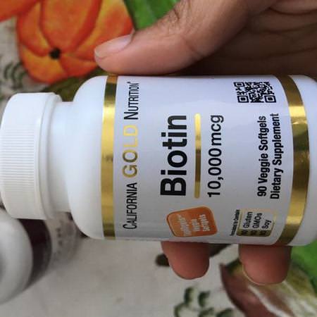 California Gold Nutrition, Biotin, 10,000 mcg, 90 Veggie Softgels Review