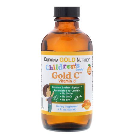 California Gold Nutrition CGN, Children's Vitamin C, Ascorbic Acid