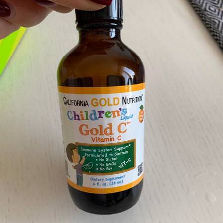 California Gold Nutrition, Children's Liquid Gold Vitamin C, USP Grade, Natural Orange Flavor, 4 fl oz (118 ml) Review