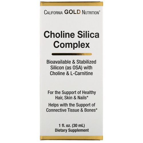 California Gold Nutrition, Choline Silica Complex, Bioavailable Collagen Support, 1 fl oz (30 ml) Review